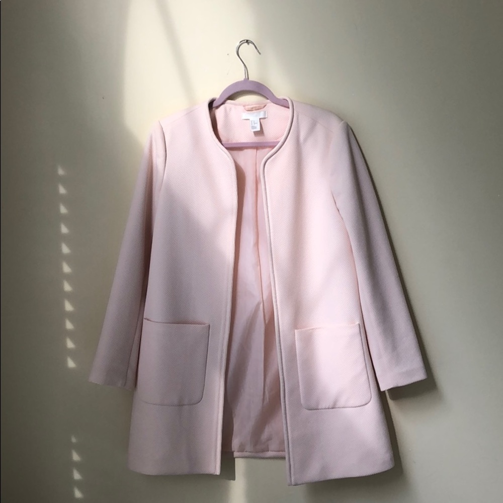 Blush pink spring coat